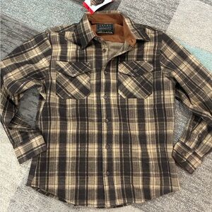 Jachs Plaid Brown Men's Shirt